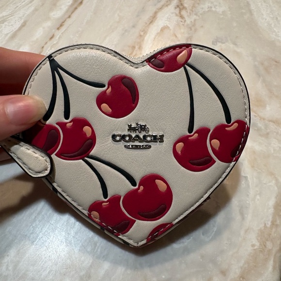 Coach Handbags - Coach Cherry Heart Coin Pouch